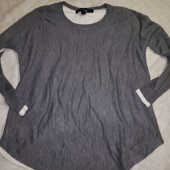 🧡𝅺FRENCH Connection Two Tone Long Sleeve Top - Picture 1 of 4